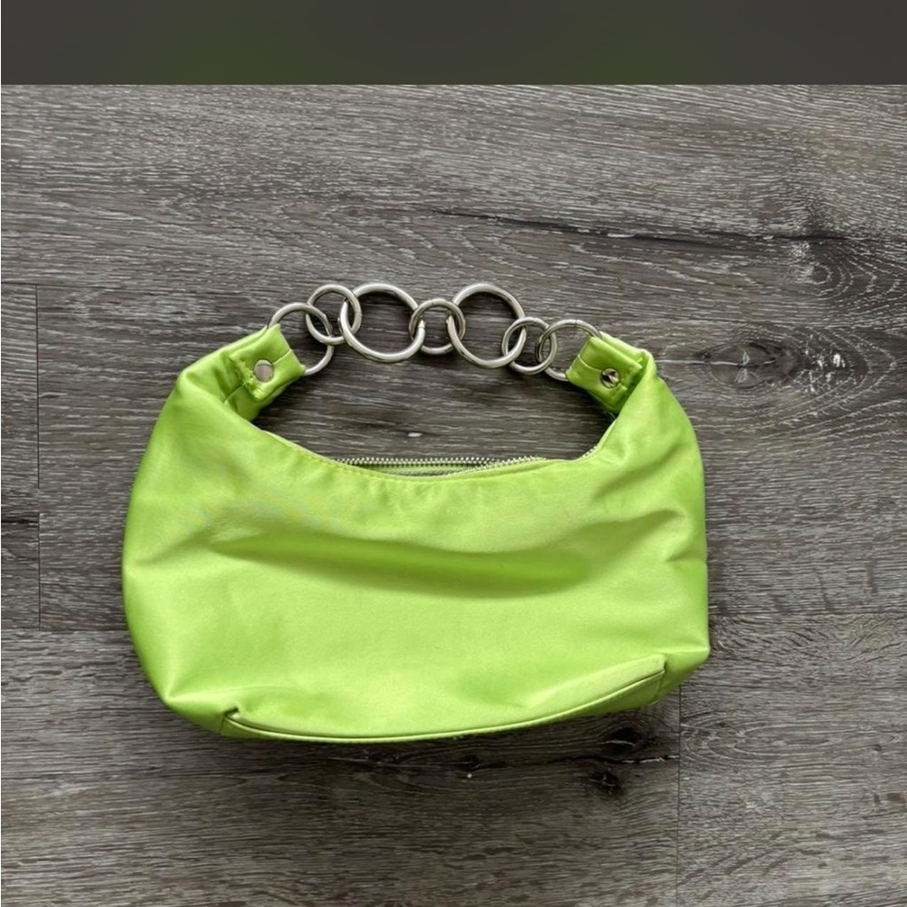 Neon Green Chain-Handle Women's Clutch